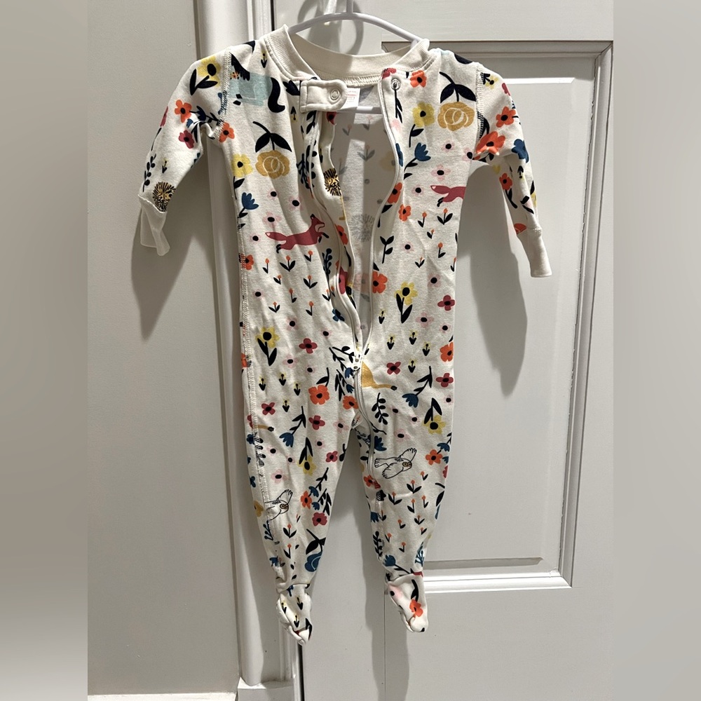 Hanna Andersson zip lion fox floral pajama
